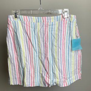 rainbow strip,mini skirt